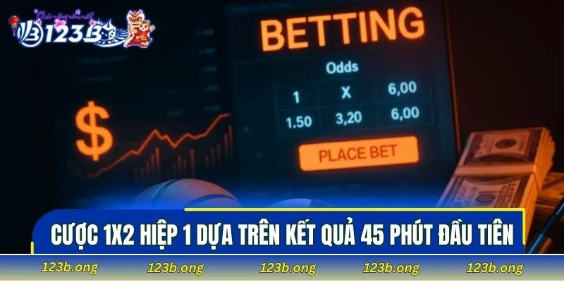 Cược 1x2 hiệp 1 dựa trên kết quả của 45 phút đầu tiên