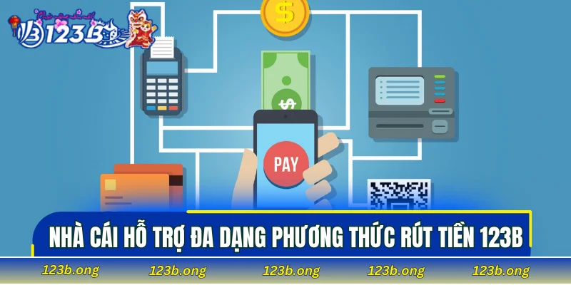 Nhà cái hỗ trợ đa dạng phương thức rút tiền 123B