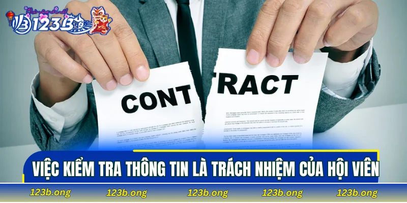  Việc kiểm tra thông tin là trách nhiệm của hội viên